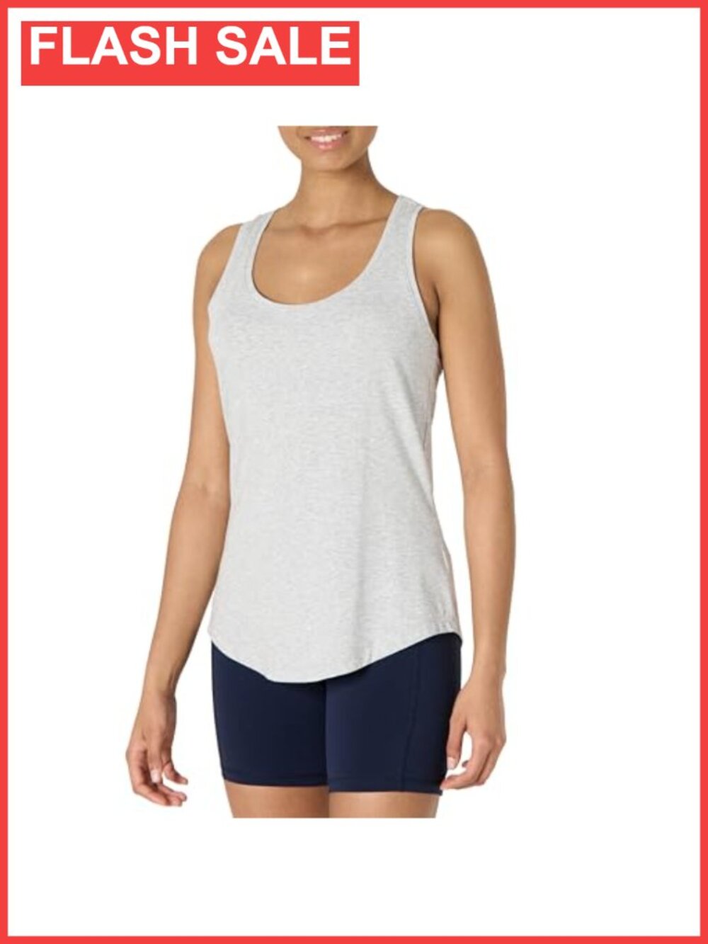 Women's Cotton Modal Jersey Scoop Neck Racerback Yoga Tank Top
